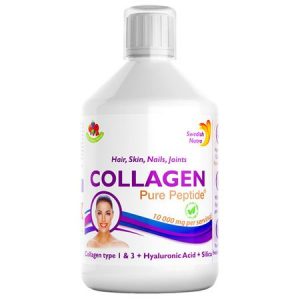 Colagen Lichid Hidrolizat 10000mg + Acid Hialuronic 50mg + Biotina 5000mcg + Cupru + Siliciu + Vitamina C, B5, B6, B12