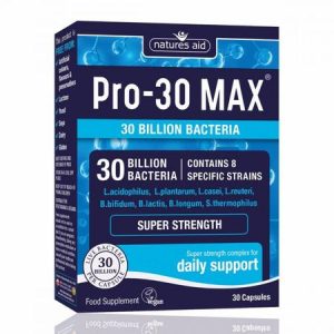 Complex Probiotice Pro-30 Max Natures Aid cu 30 de Miliarde de Bacterii Benefice