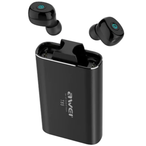 Casti Mini Bluetooth Profesionale Smart, DC-Awei, TWS Twins True Wireless Stereo, Invizibile, Microfon Incorporat