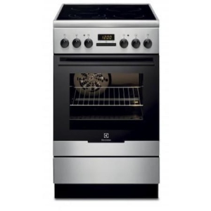 Aragaz Electrolux EKC54550OX , 4 arzatoare , plita vitroceramica , 60 l , clasa A+, inox