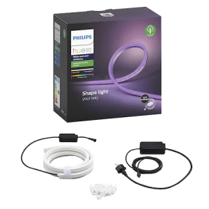 Banda LED RGB Pentru Exterior Philips Hue, 19W, 900 lm, silicon, IP67, 199 cm